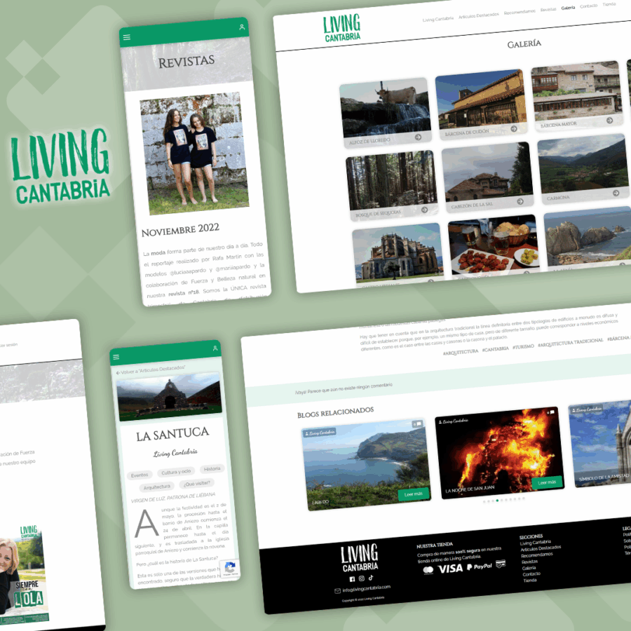 Revista digital Living Cantabria desarrollada con Plugcore
